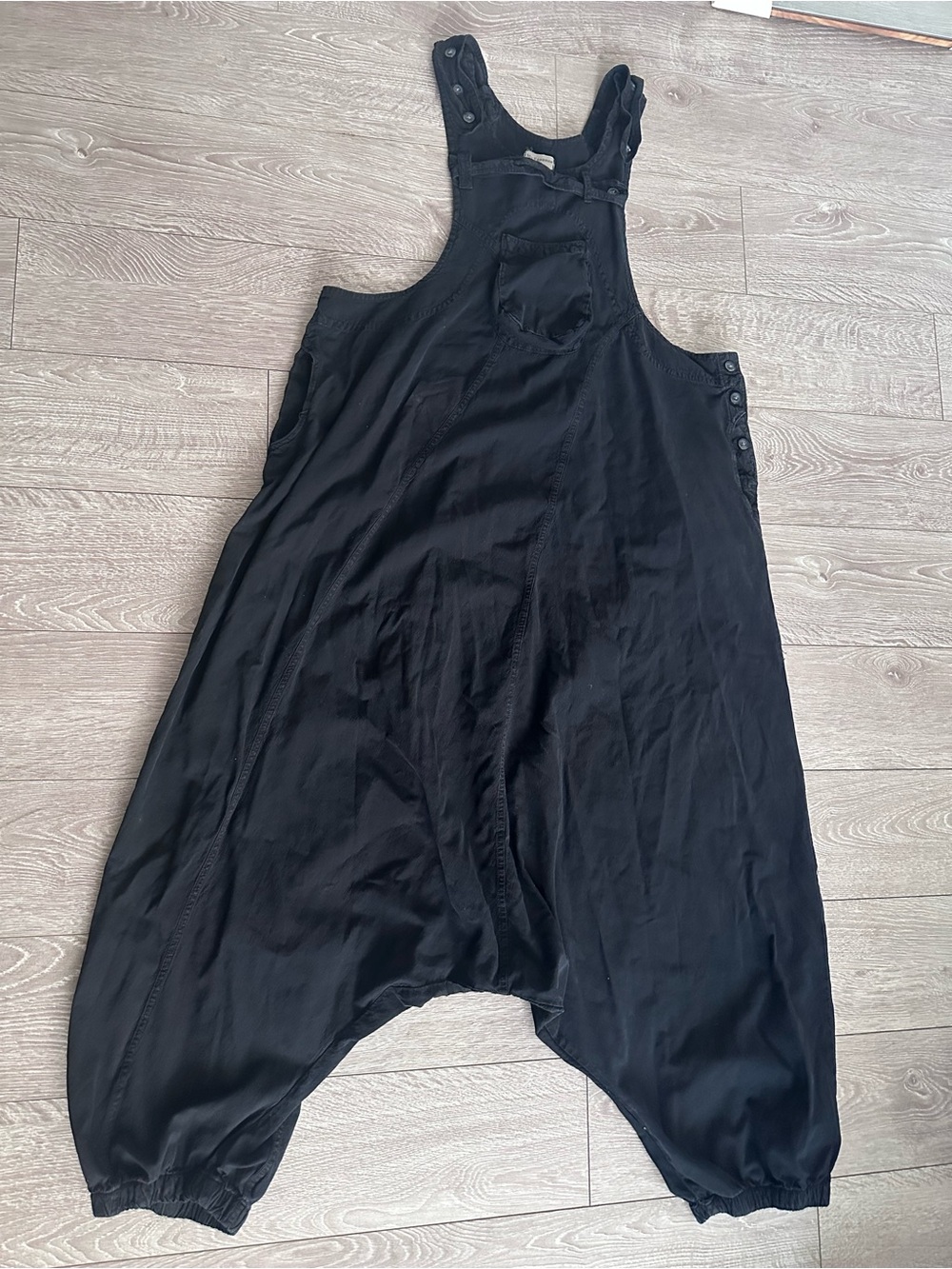 Drop-crotch Harem Boho Hippie Cotton Jumpsuit Relaxed Baggy fit